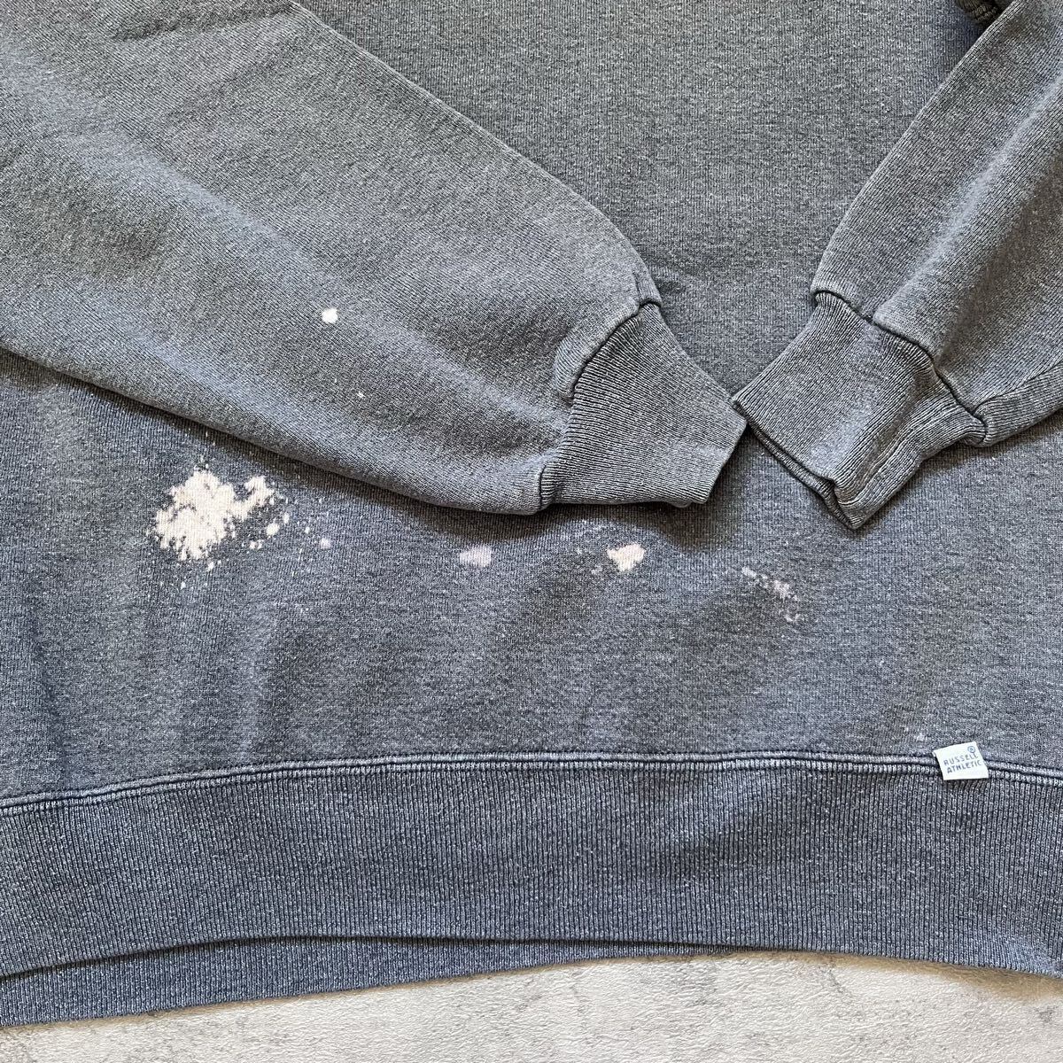 XL】90s USA製 RUSSELL ATHLETIC 無地 前V スウェット チャコール
