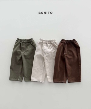 【予約】bonito  Stitch cotton pants Jr. size