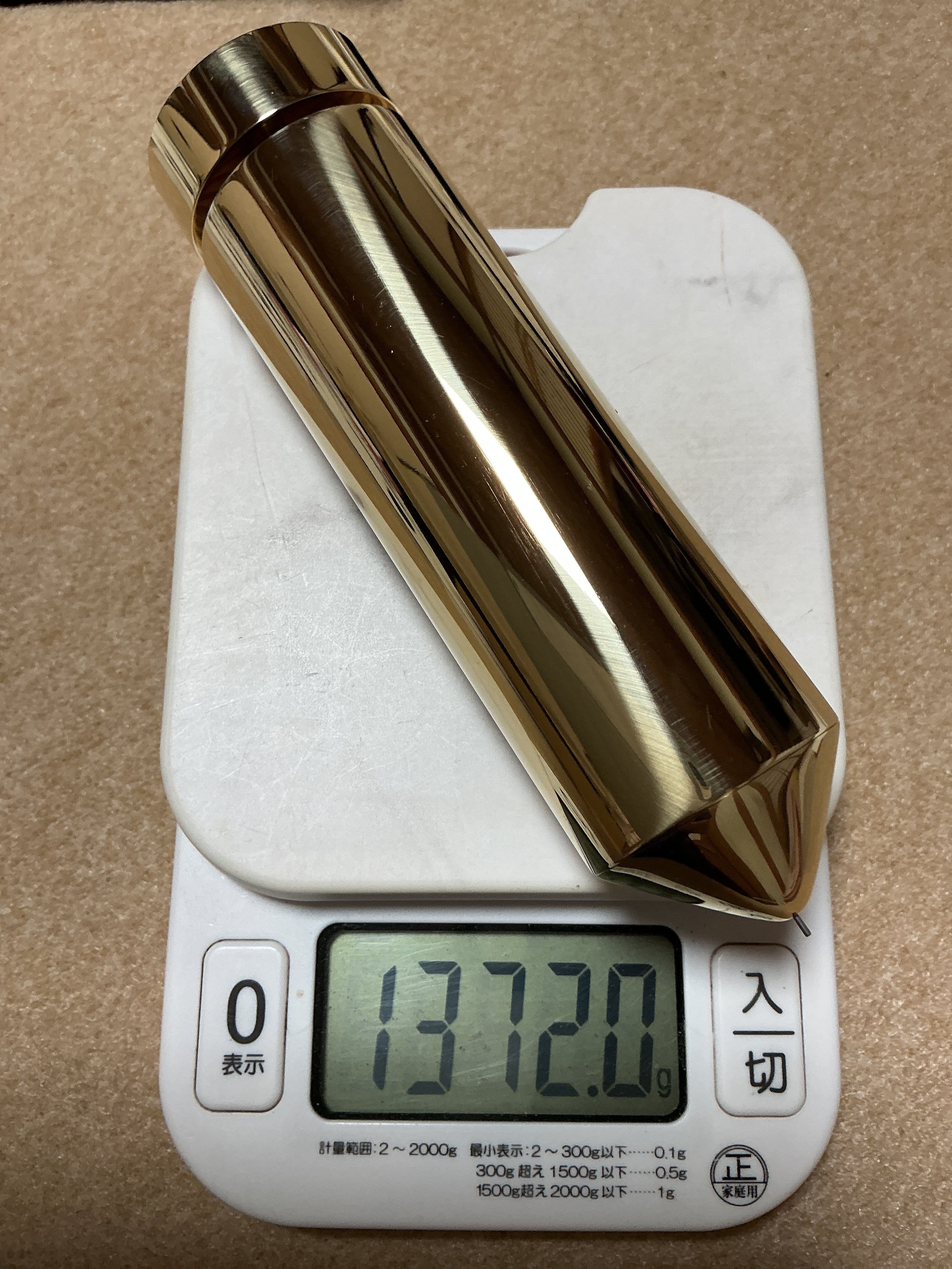 O.R様専用 1372g 超超超スーパーブラス 極太 真鍮 シャーペン0.5mm