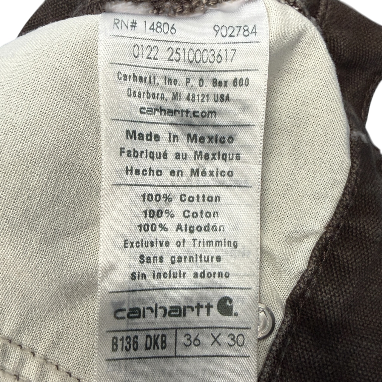【CARHARTT】カーハート "B136 DOUBLE KNEE PANT" ペインターパンツ