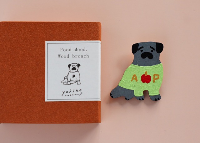 wood objet 原画 ミニブローチ-5