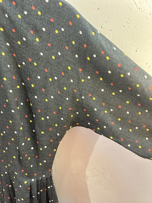 50's gray dot dress