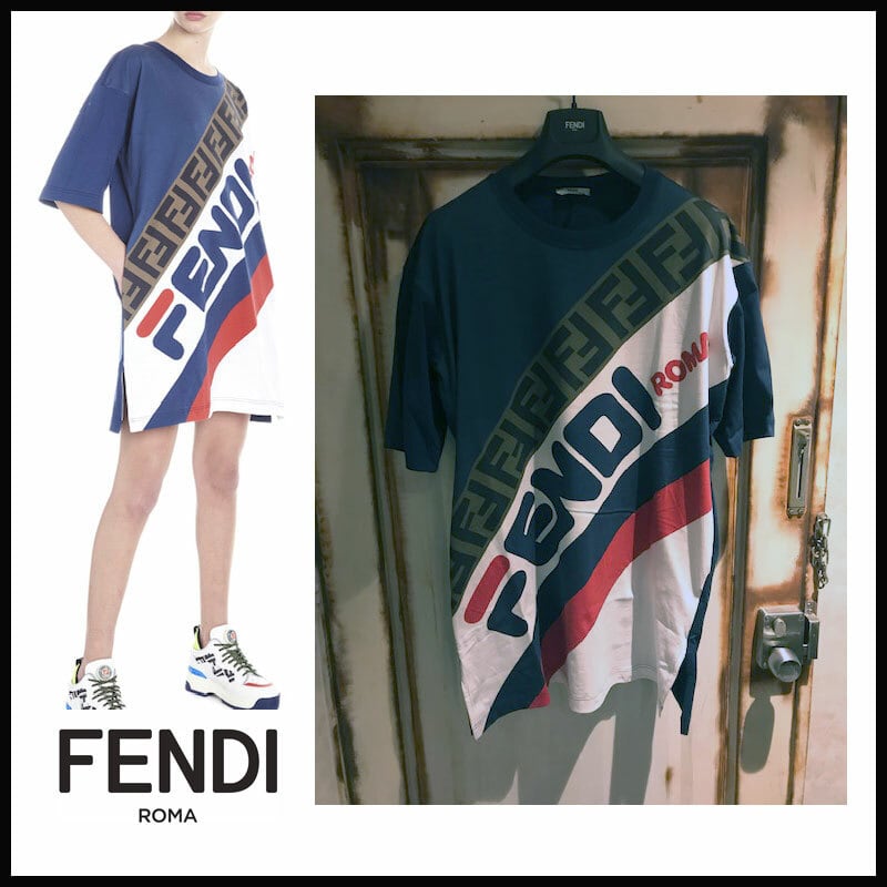 色移り有り 美品✨希少✨FENDI FILA コラボ ロゴマニアデニム