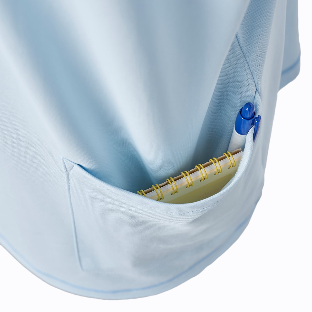 FY-3001【ネイビー】介護ユニフォーム レディース 後ろポケットTシャツ