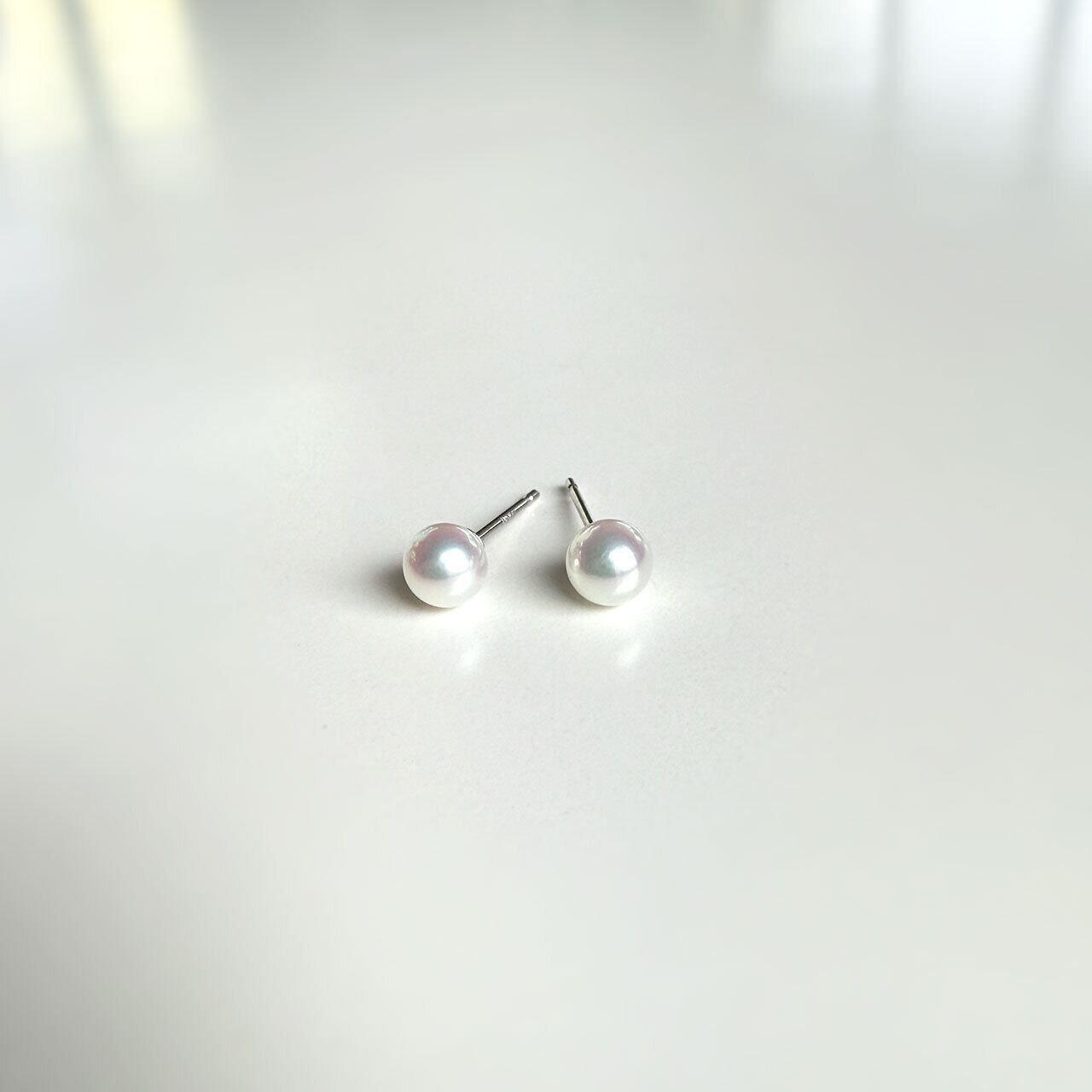 Pt900 血赤サンゴ ピアス | atelier-N2