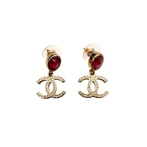 CHANEL シャネル B20C ココ ラインストーン ピアス 23923-202511