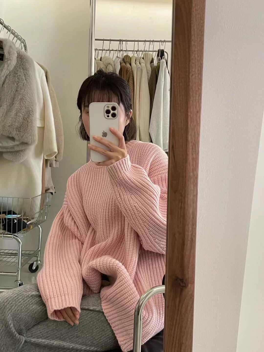 クルーネックカラーニット　AJ2205-513