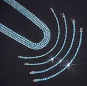 【Ice135】Blue Moissanite Tennis Chain Bracelet(3mm)