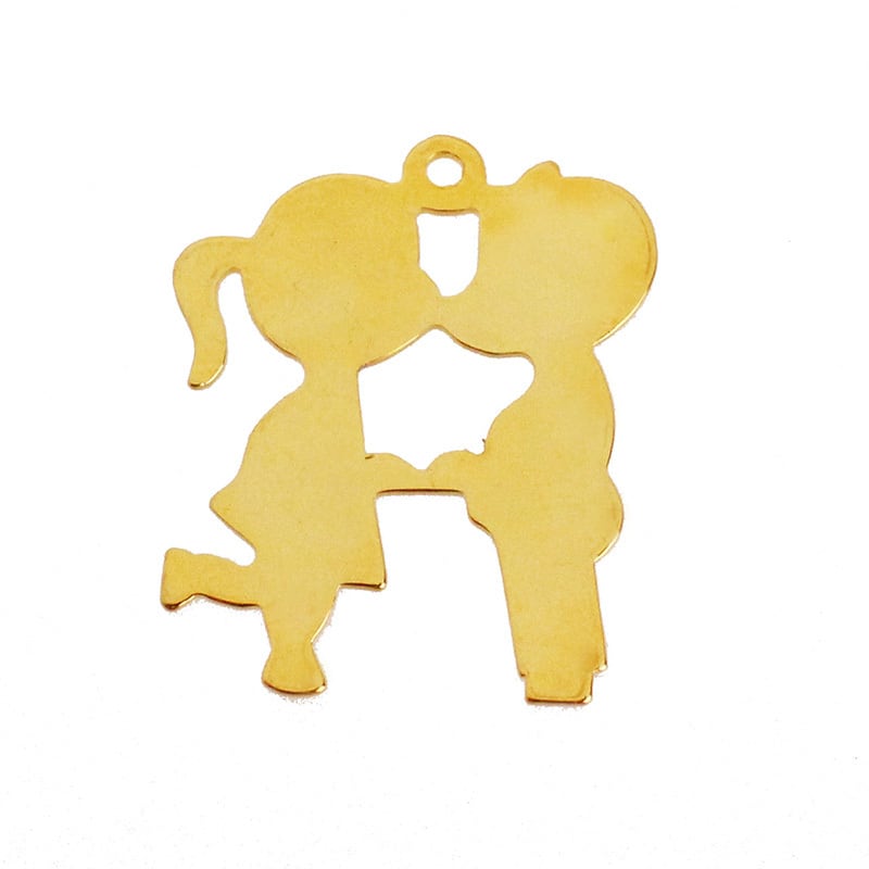 アクセサリー パーツ チャーム シルエット カップル 恋人 10個 22mm