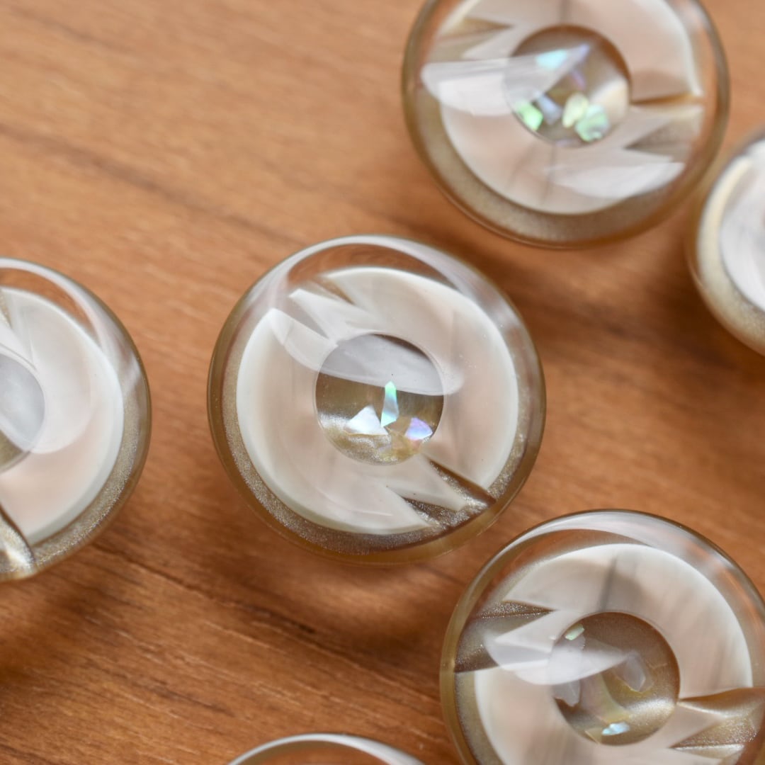 シェルフレーク×ベージュマーブル 15㎜