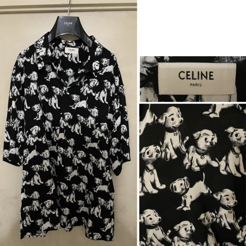 CELINE セリーヌ  22SS ドッグプリント シャツ  サイズ40