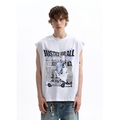 VINTAGE ストリート 新聞プリント Tシャツ T1797