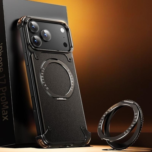 ◆iPhone17 pro max 対応◆ Genuine Leather Aluminum Phone Case / 本革 アルミニウム スマホケース