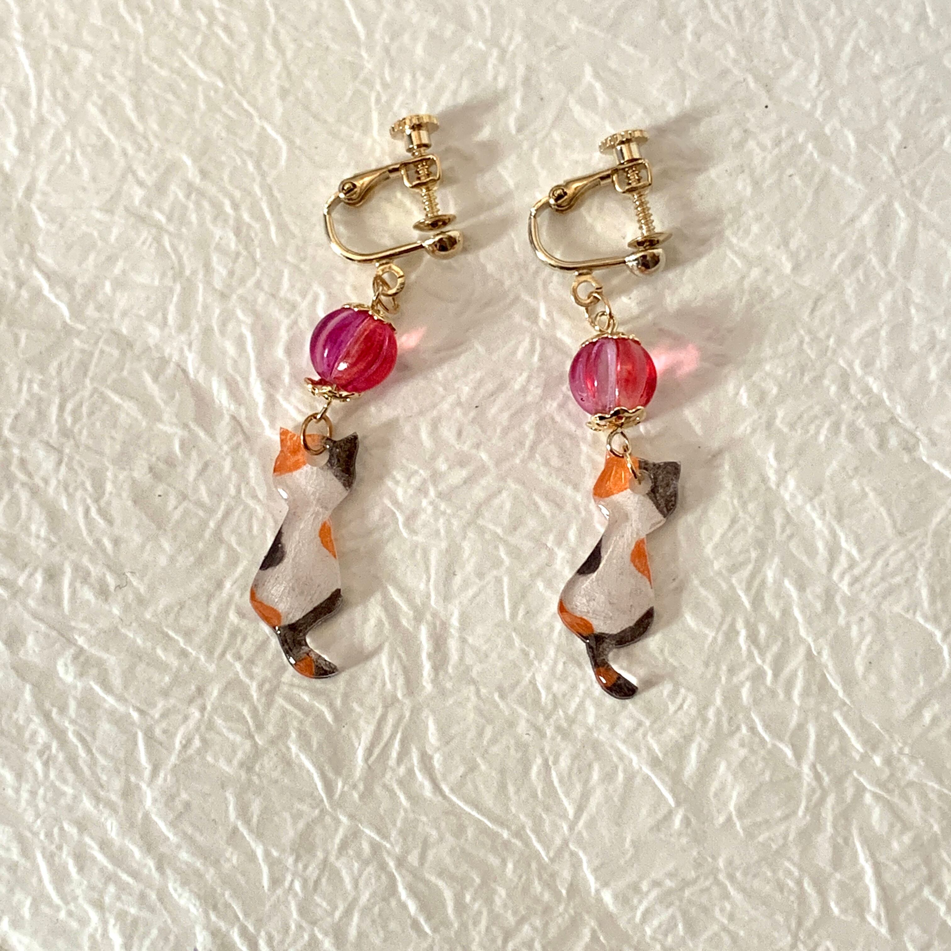 猫ちゃんといっしょピアス・イヤリング | JADE ARTS