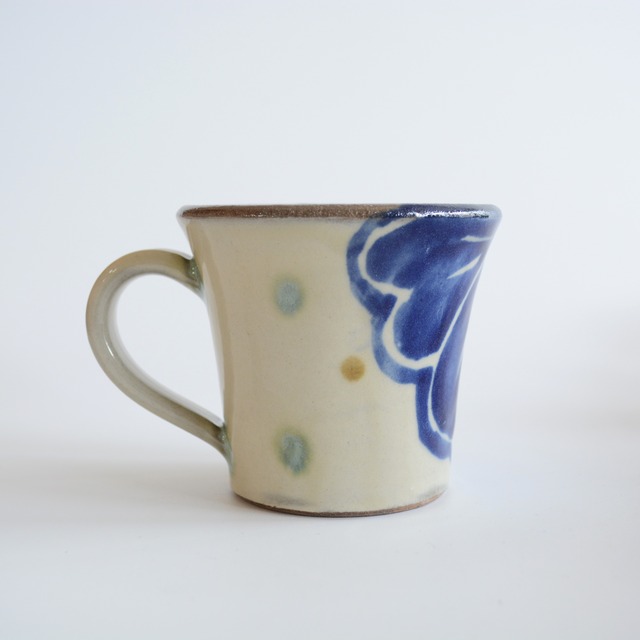 【やちむん 幸陶器】青花 マグカップ (小)