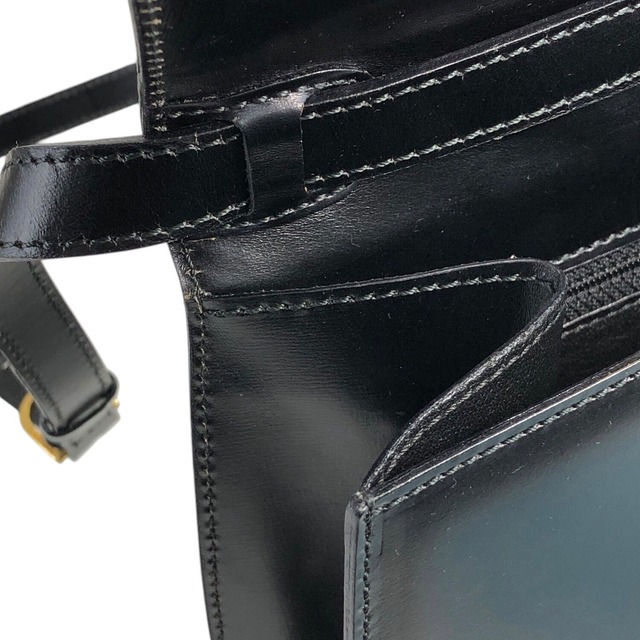 CELINE セリーヌ ショルダーバッグ ブラック ホースビット レザー vintage ヴィンテージ オールド hcjm5v