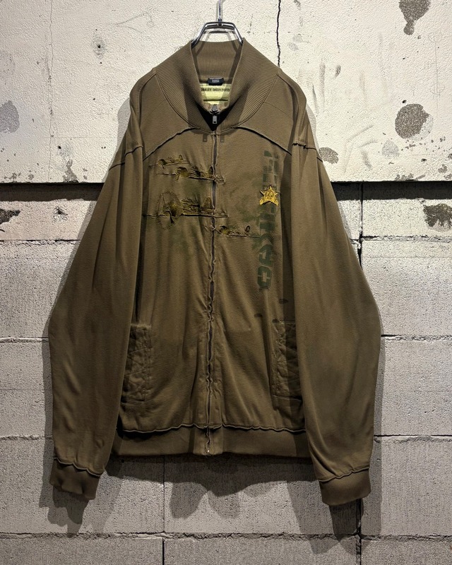 【Caka otto】00's “OAKLEY” Military Design Zip Up Sweat Jacket
