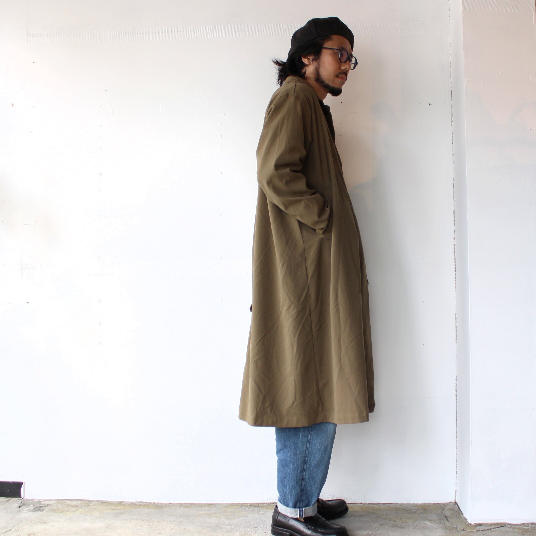 HARVESTY T/Rオーバーコート T/R Tropical Over Coat （OLIVE） | C