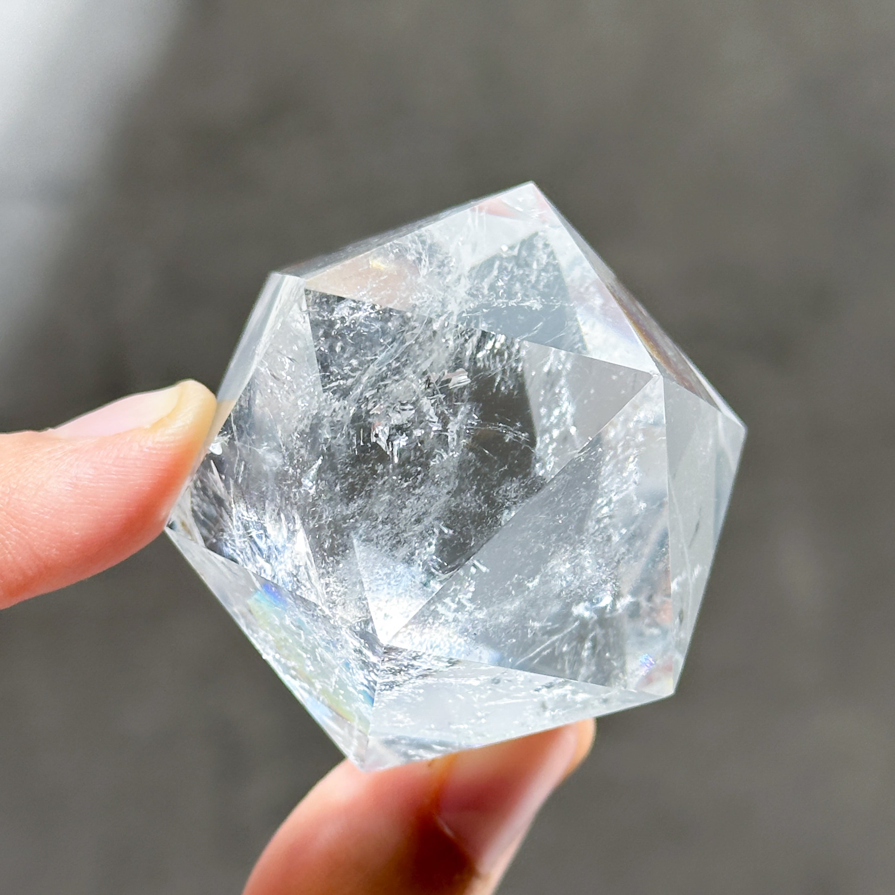 ミナスジェライス産クリアクォーツ 正二十面体74◇ Clear Quartz Icosahedron ◇ 天然石・鉱物・パワーストーン