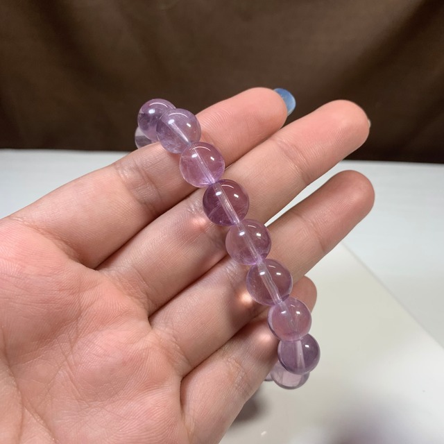 5.レアカラー☆ライトカラーパープルフローライト ブレスレット