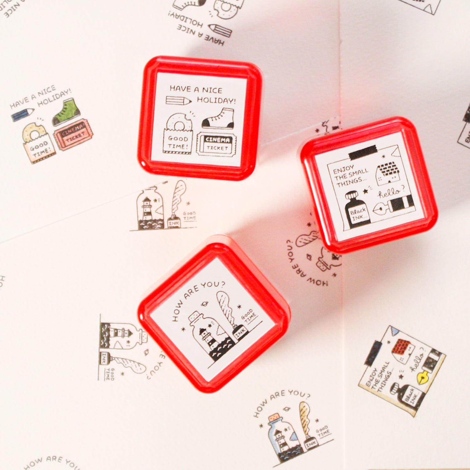 ⭐️【12/24〜】 eric ラバースタンプ セット パピアプラッツ eric 浸透印 第三弾 | パピアプラッツBASE店