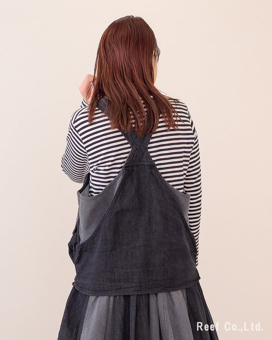 Reef's popular items】レイヤード風切替バルーンデニムジャンスカ ST