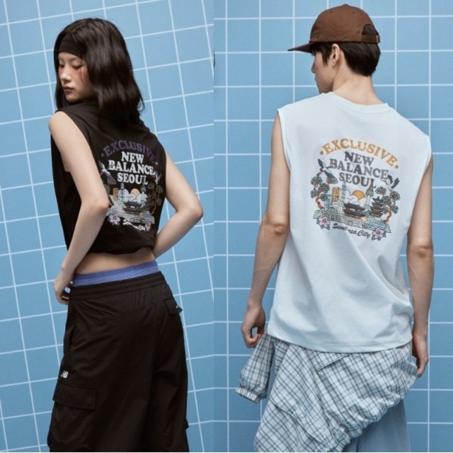 【New Balance】Seoul Landmark Short Sleeve T-Shirt (SEMI OVER FIT)