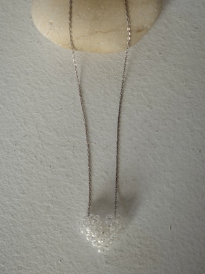 〈vintage silver925〉beads heart necklace