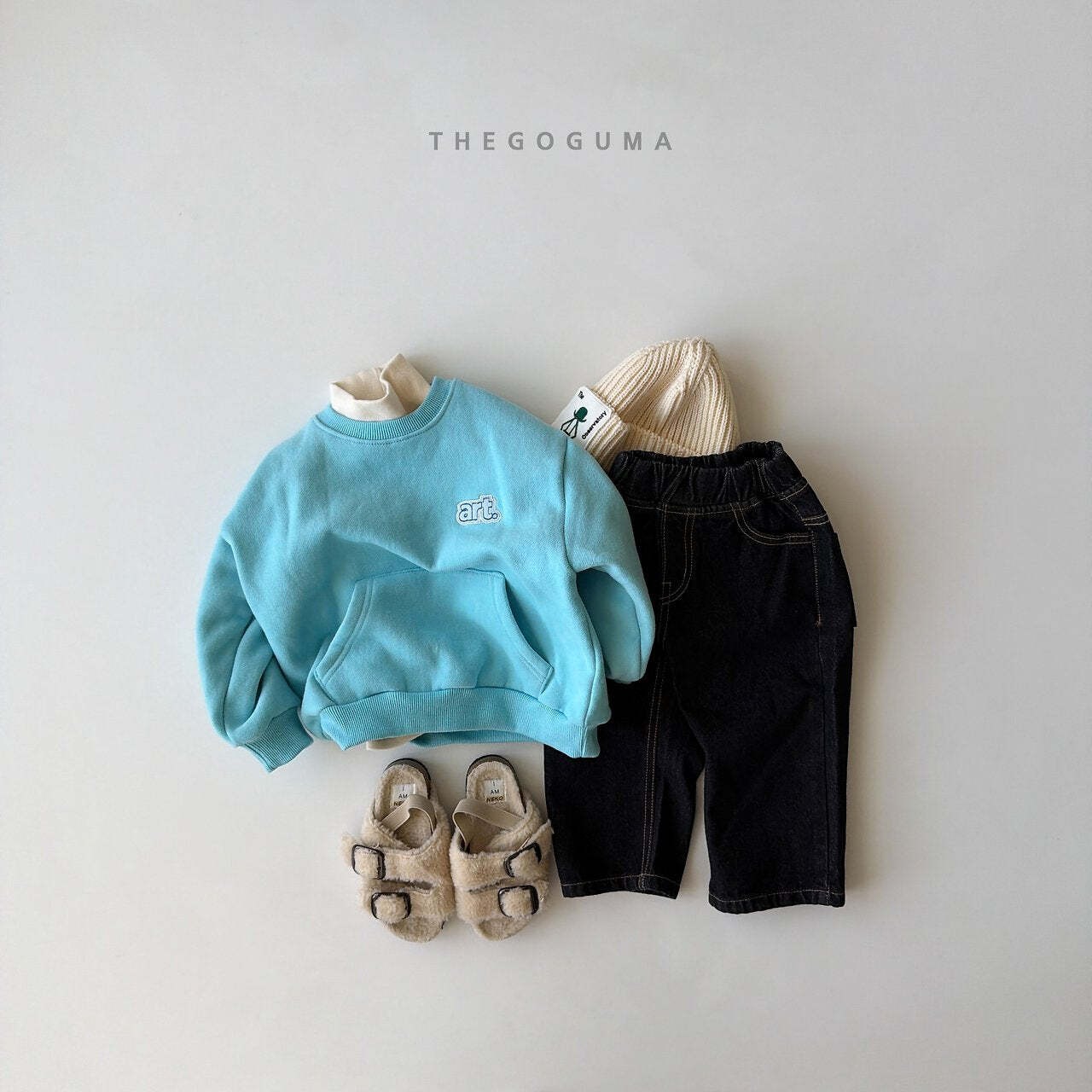 【取寄】THE GOGUMA 裏起毛トクトクデニムパンツ｜冬服｜韓国子供服