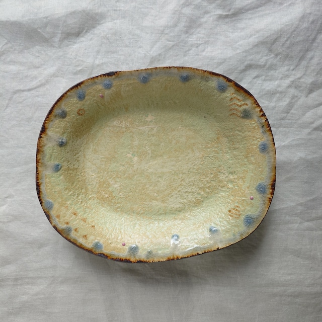 金城 和樹  カレーパスタ皿 グリーン