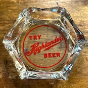 1960s HIGHLANDER BEER ハイランダービール ヴィンテージ ガラス アッシュトレイ 灰皿 MISSOULA MONTANA USA