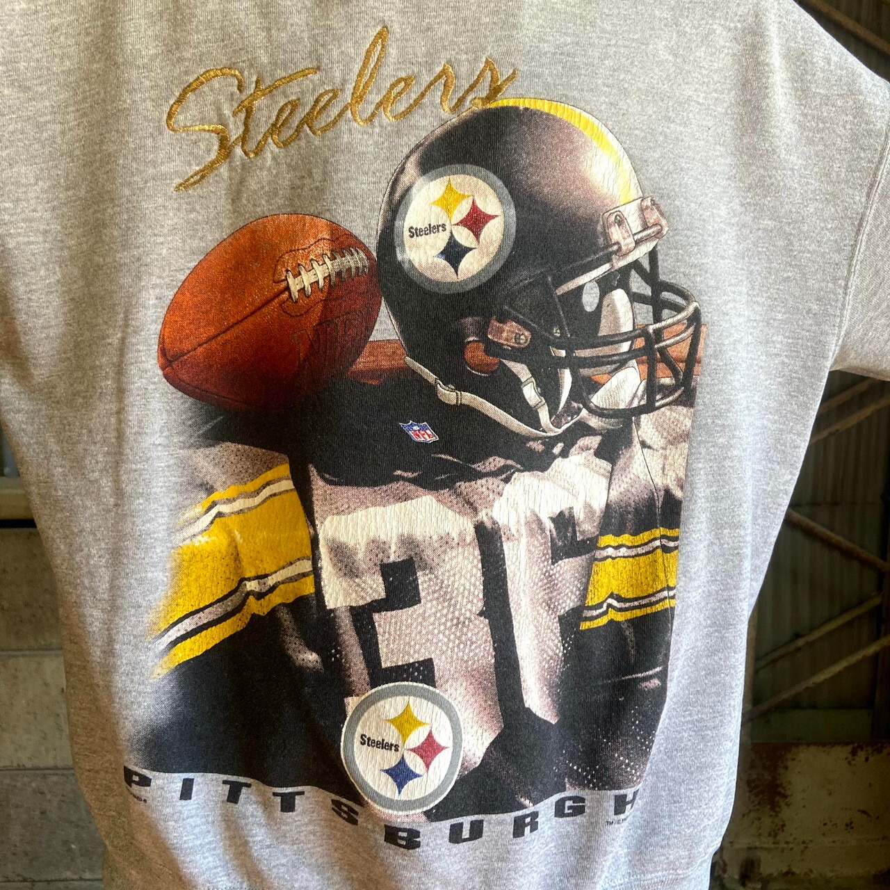 90年代 NFL ピッツバーグ・スティーラーズ プリント スウェットシャツ 
