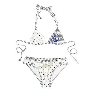 [nit alcove] navy striped swimming beach bikini