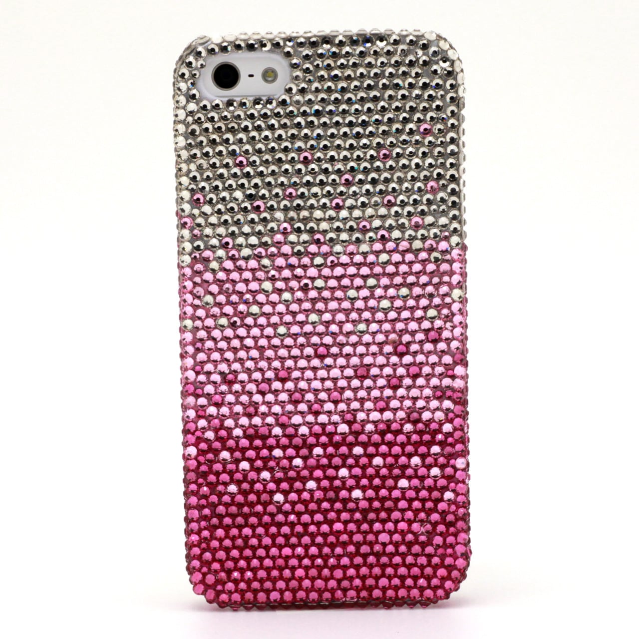 iPhone5/5S ケース ラインストーングラデーション ピンク