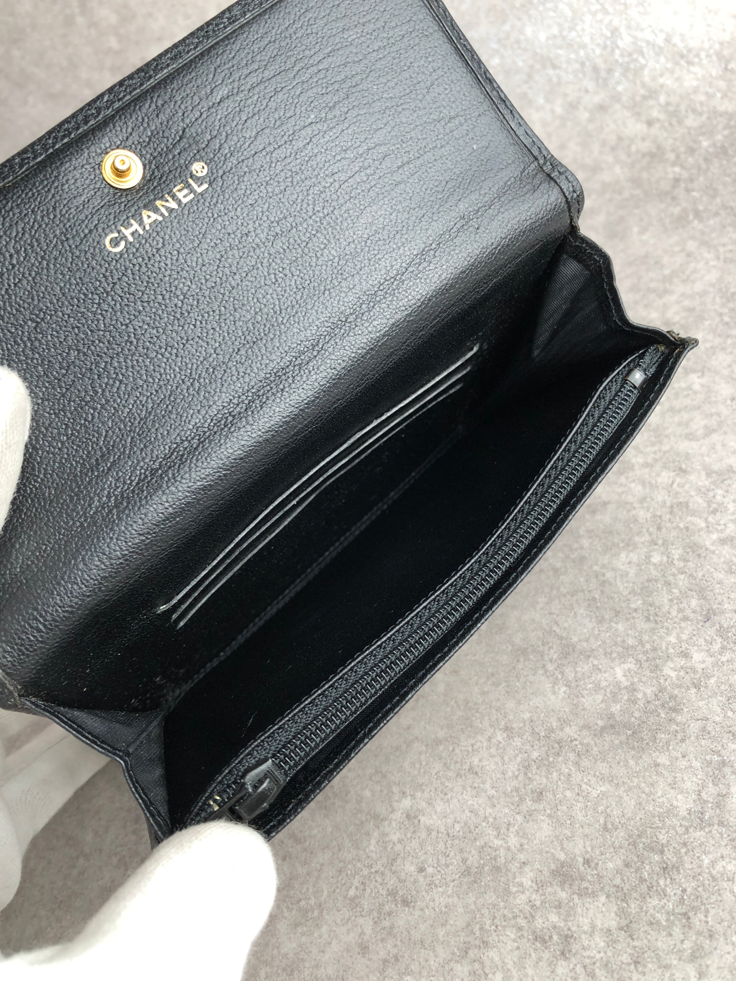 CHANEL ビンテージ　財布 CHANEL シャネル 財布 ブラック ココマーク レザー 長財布 vintage