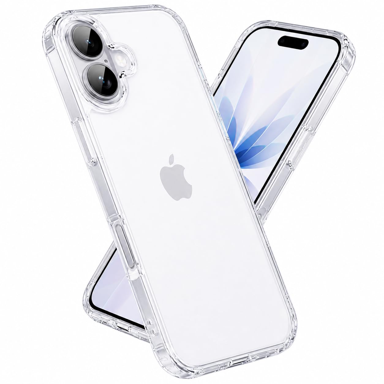 対応 iPhone 17 ケース 3倍耐衝撃 米軍MIL規格 防指紋 黄変防止加工 PC背面 + TPUバンパー 耐衝撃・高耐久性【クリア】
