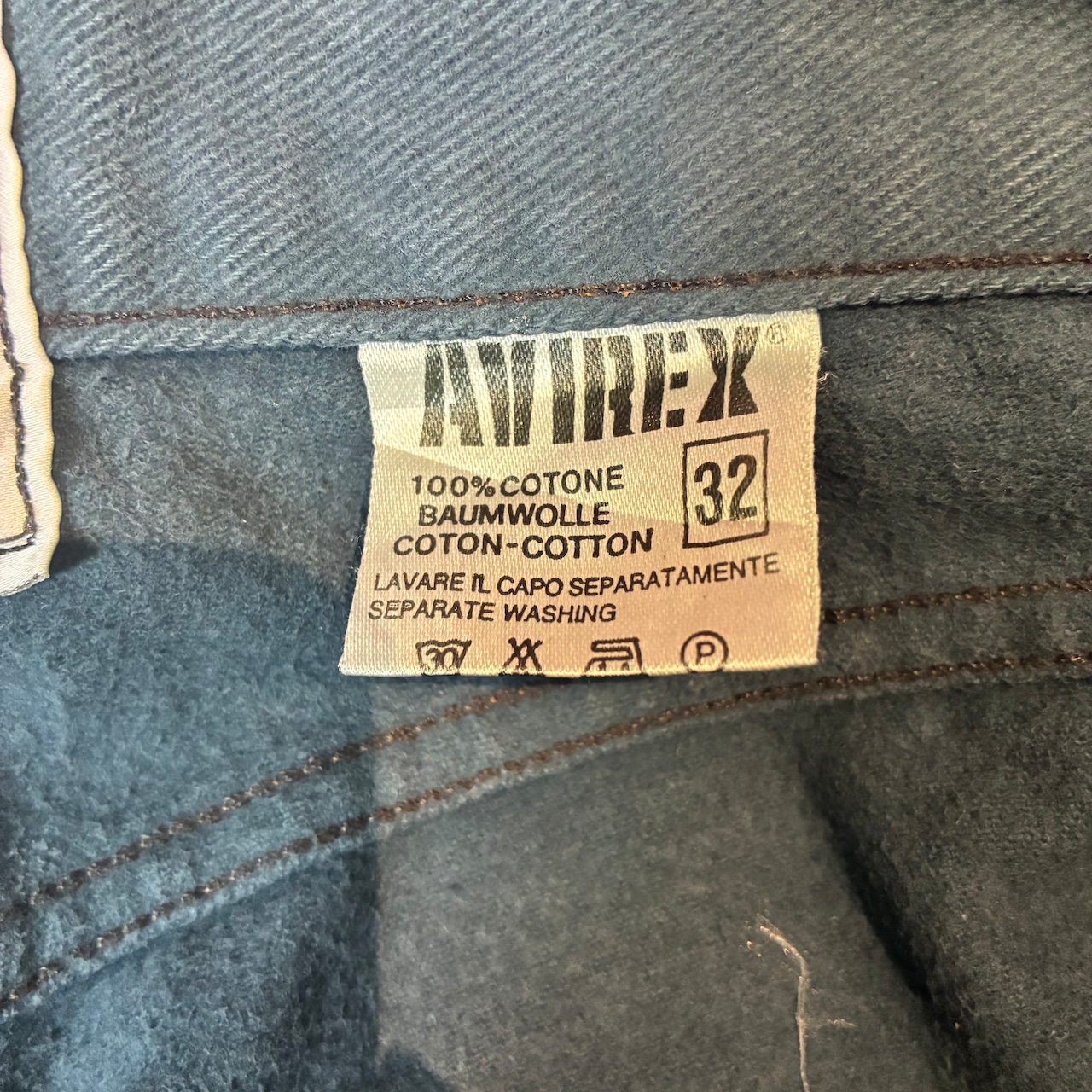 AVIREX コットンツイルパンツ ネイビー系 W32 テーパード アヴィレックス