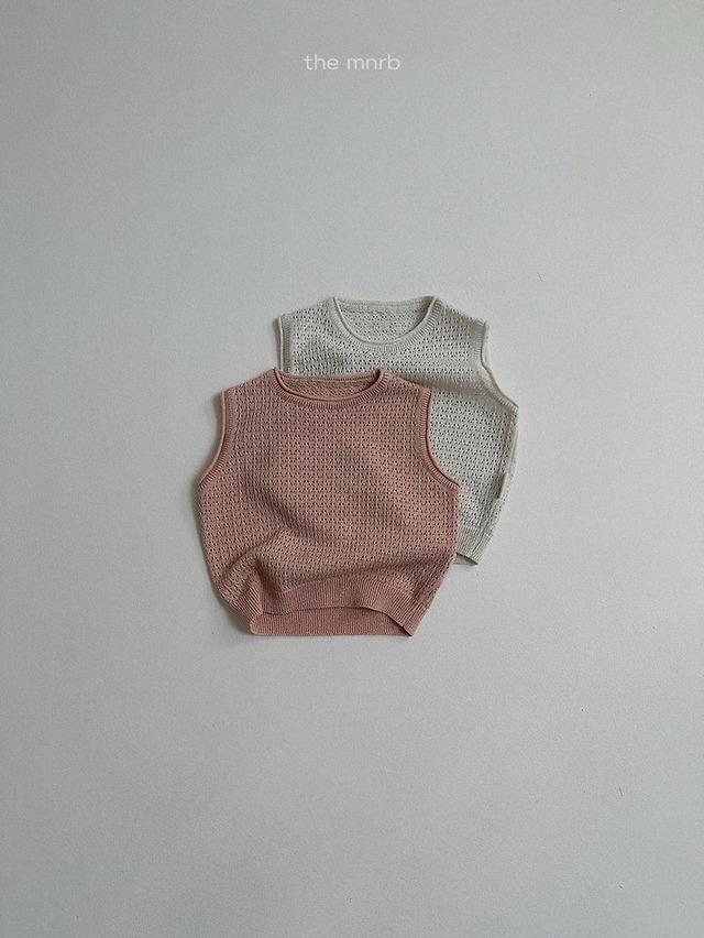 minirobe26su_Eyelet Knit Vest