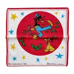 【Deadstock】1980s Disney ヴィンテージハンカチ Red