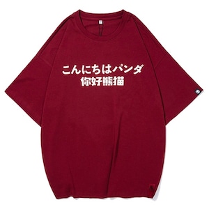 SALE 送料無料【HIPANDA ハイパンダ】レディース 忍者 Tシャツ WOMEN'S NINJA  BIG SIZE SHORT SLEEVED T-SHIRT / BEIGE・BLACK・RED