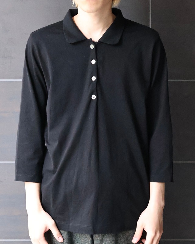 【y's for living】cropped sleeve polo shirt