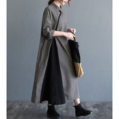 チャイナ 千鳥格子 ワンピース  00229