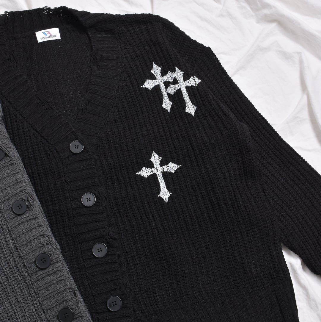 11/11新着】クロスニットカーディガン | VOLCAN&APHRODITE