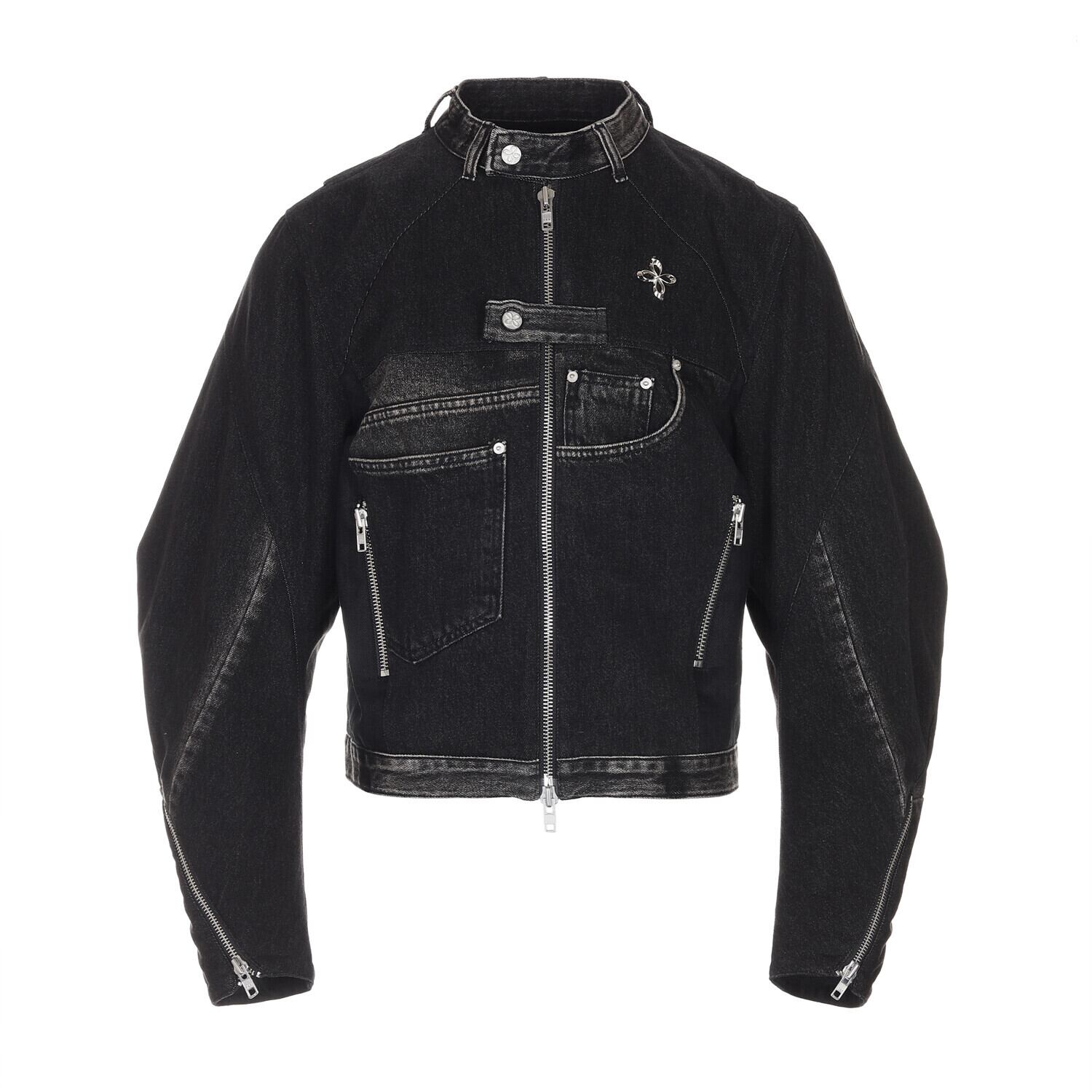 COOR] Goat Skin Pocket Trucker Jacket (Black) 正規品 韓国ブランド