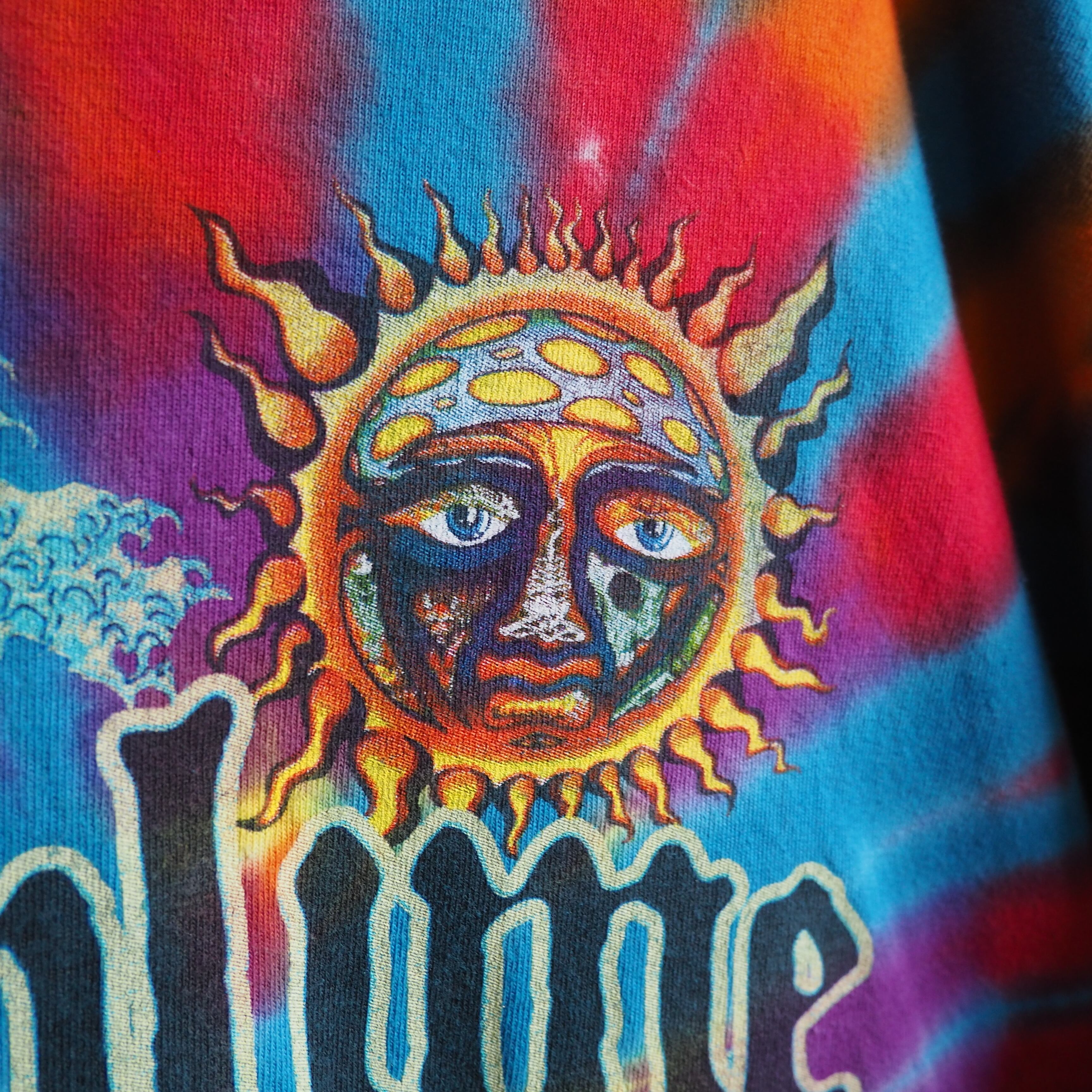 ” Sublime ” Sun and Waves Tie dye dyeing loose Tee