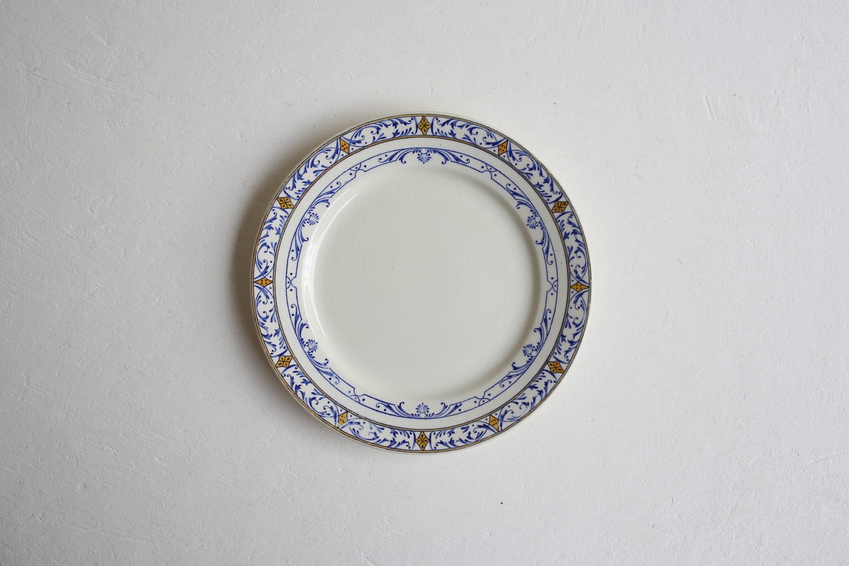 フランス アンティーク Creil et Montereau クレイユモントロー 『Colbert』 プレート 約20.5cm N-06141pc