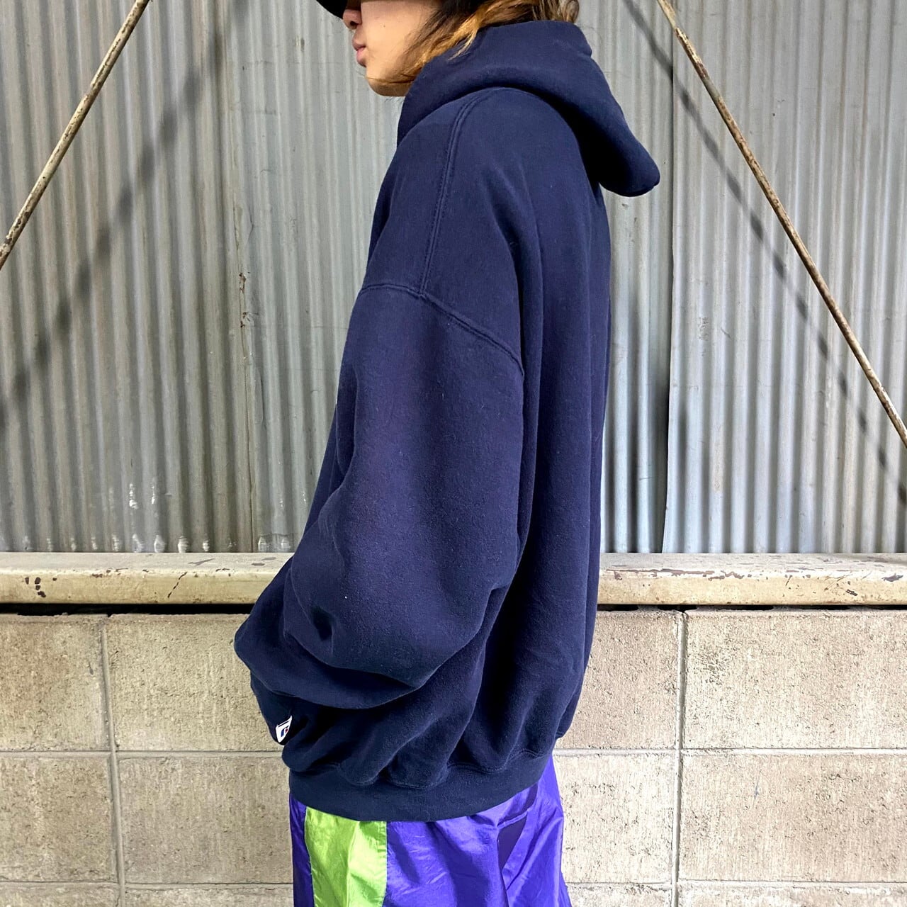 90年代 ラッセル カレッジプリント プルオーバースウェットパーカー  