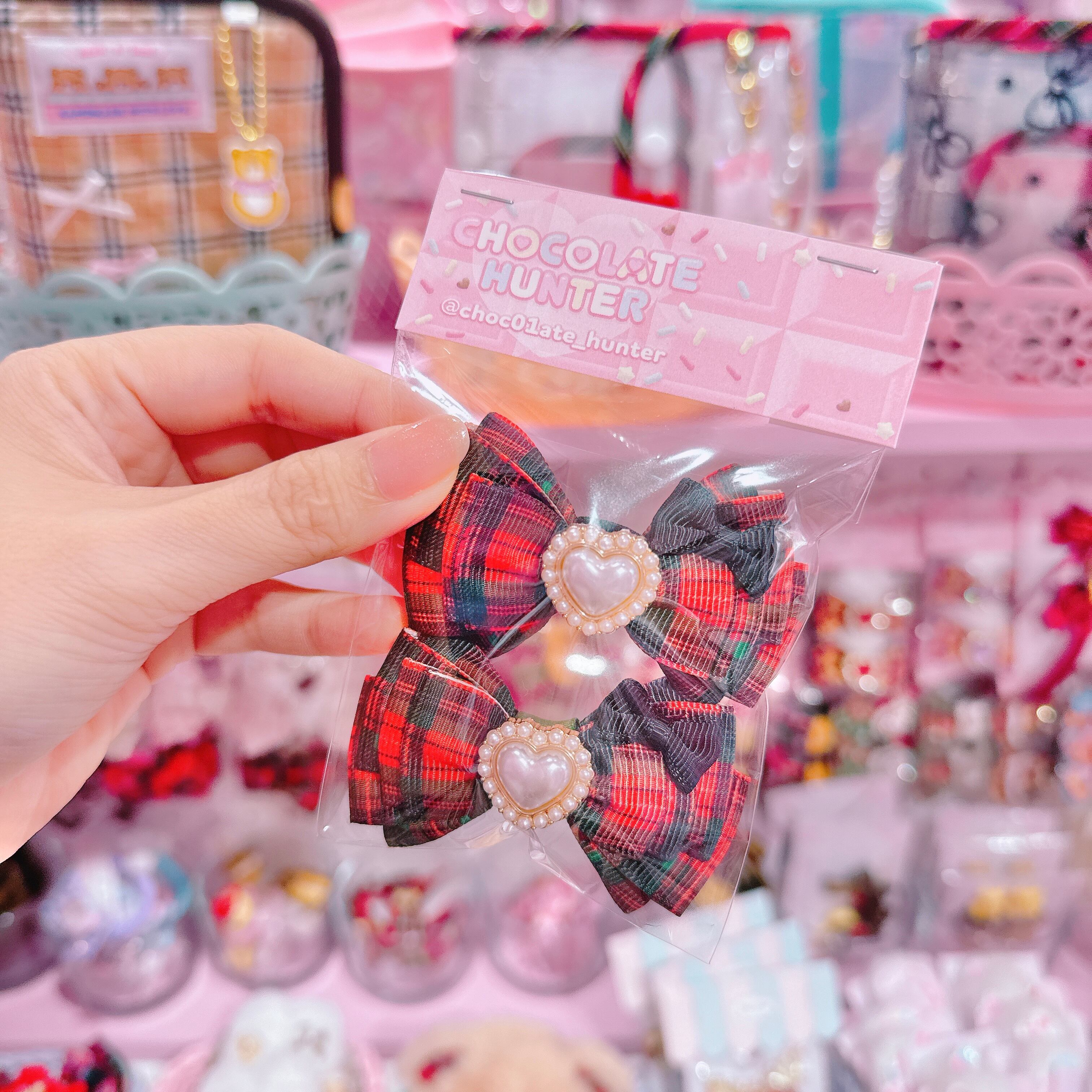 【R38】54-6エコリンリボンツインヘアゴム