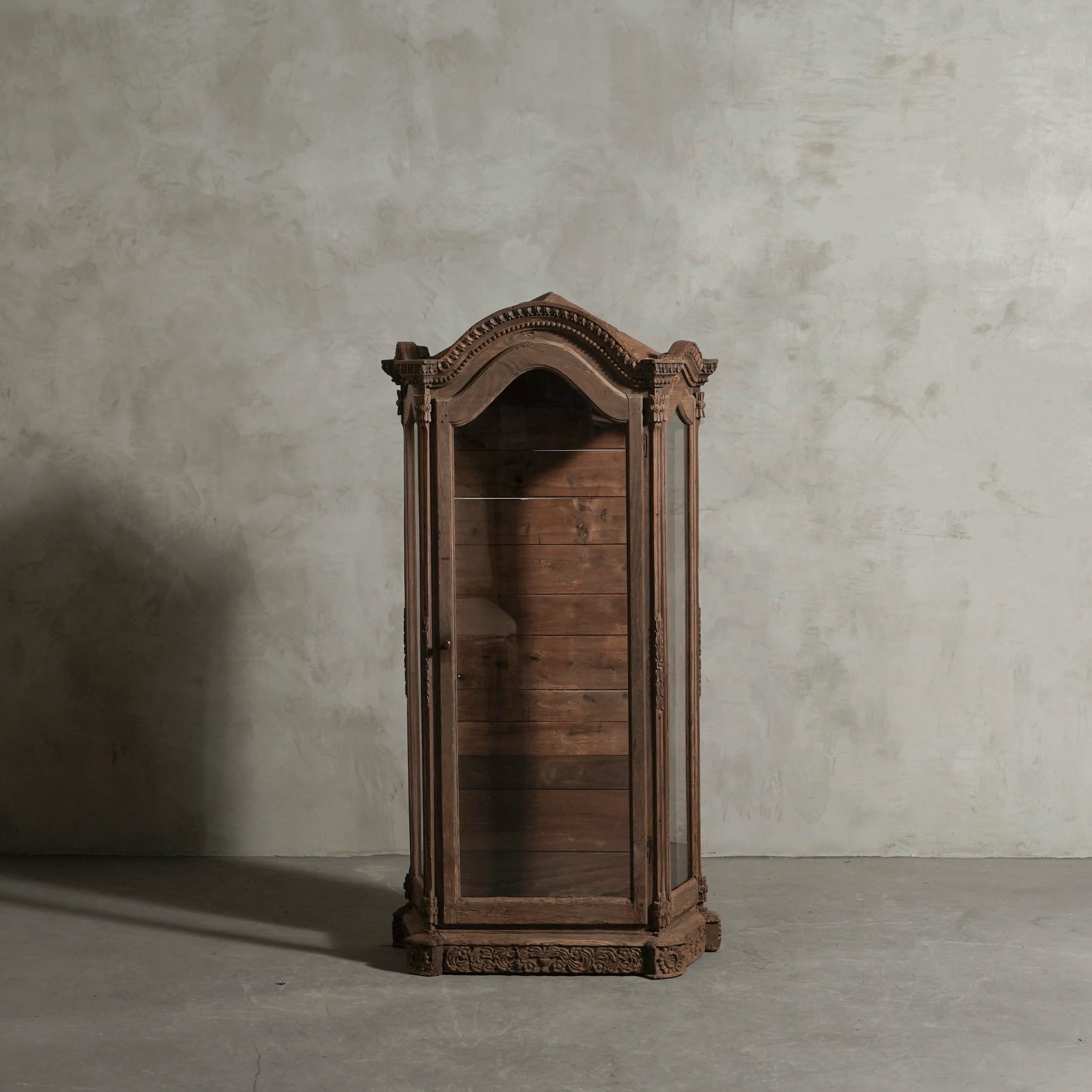 ショーケース/ディスプレイショーケース/アンティークガラスケース/キャビネット/サインケース/装飾/フレンチアンティーク