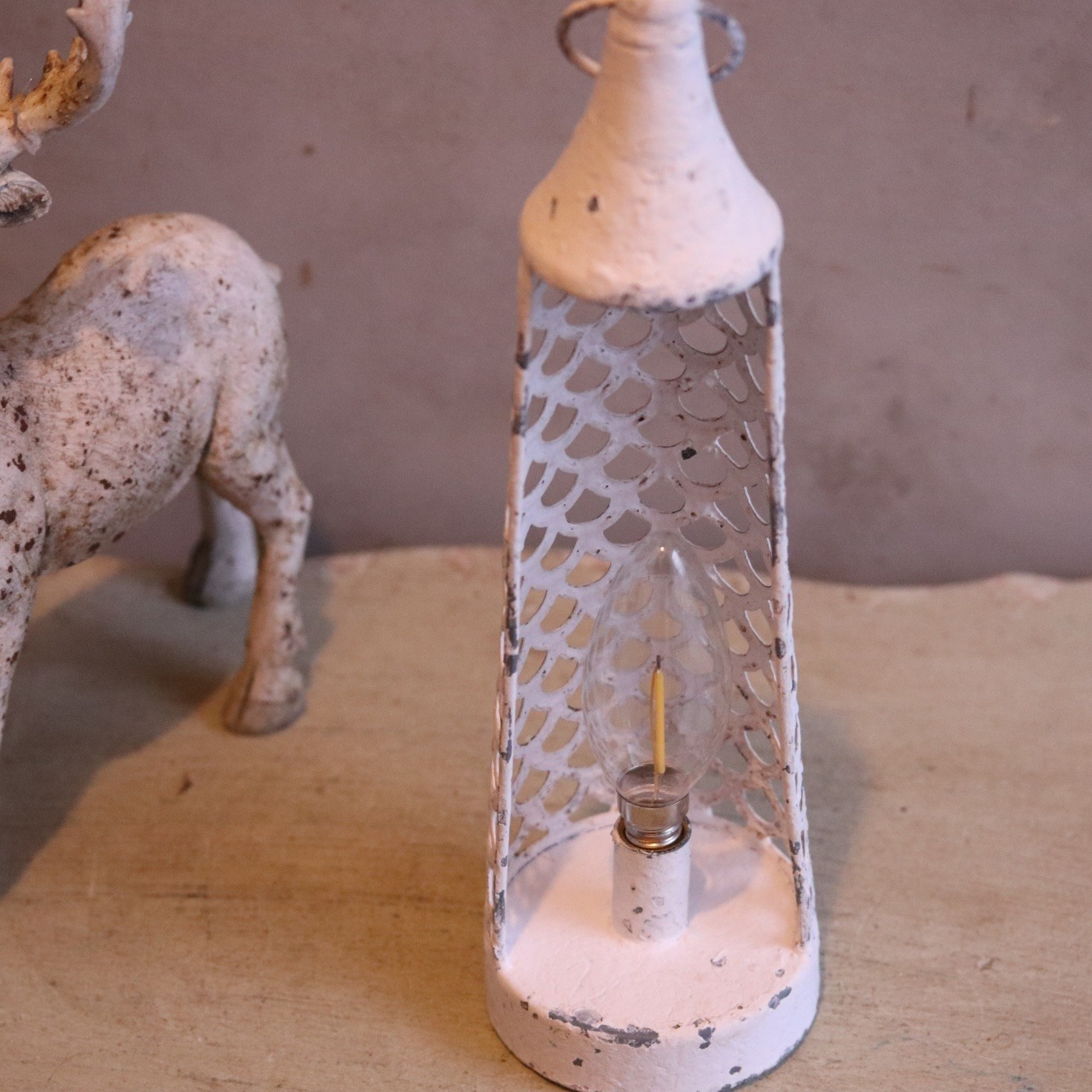 サンディハングLEDランタン　電池LED　　シャビースタイル